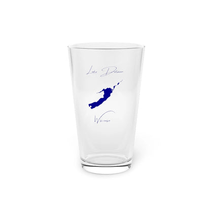Wisconsin  Lake  Delavan  16oz  Pint  Glass  front  position  view  from  front  16oz.webp