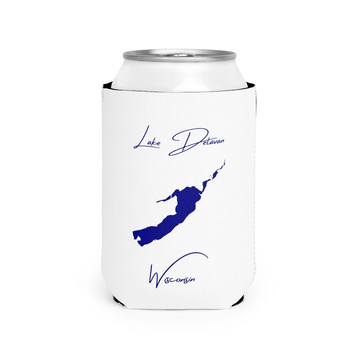 Wisconsin  Lake  Delavan  Can  Koozie  front  position  view  from  front-2  white.webp