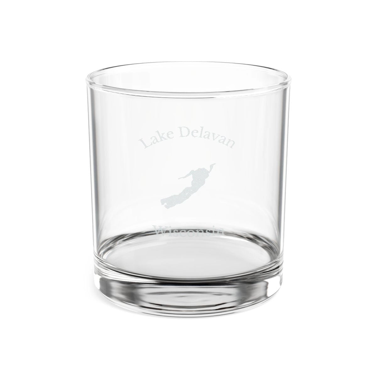 Wisconsin  Lake  Delavan  Engraved  Whiskey  Glass  other  position  view  from  front  10.5oz.webp