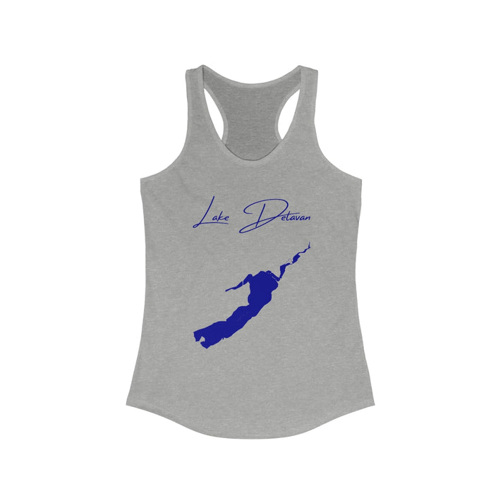 Wisconsin  Lake  Delavan  Racerback-Tank  front  position  view  from  front  heather  grey.webp