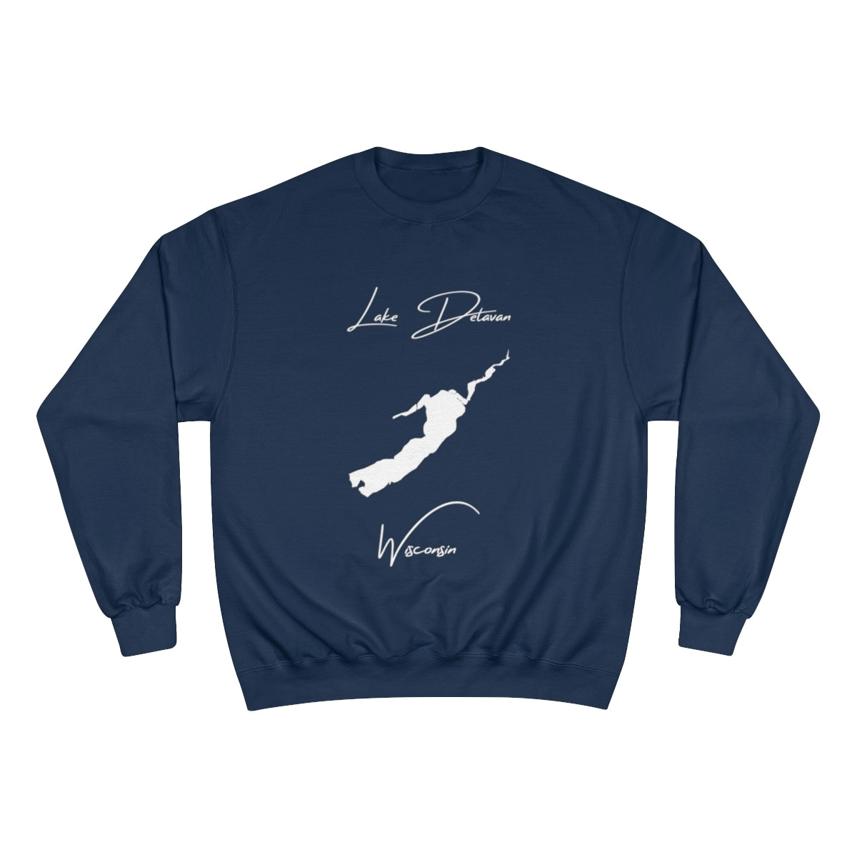 Wisconsin  Lake  Delavan  Sweatshirt  front  position  view  from  front  navy.webp