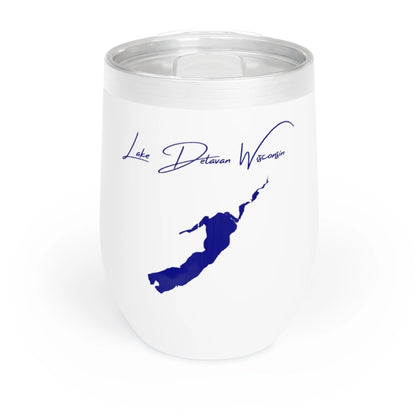 Wisconsin  Lake  Delavan  Wine  Tumbler  front  position  view  from  front  white.webp