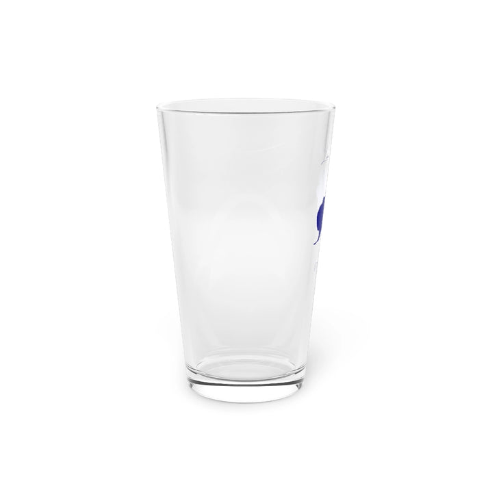 Wisconsin  Lake  Koshkonong  16oz  Pint  Glass  front  position  view  from  left  16oz.webp