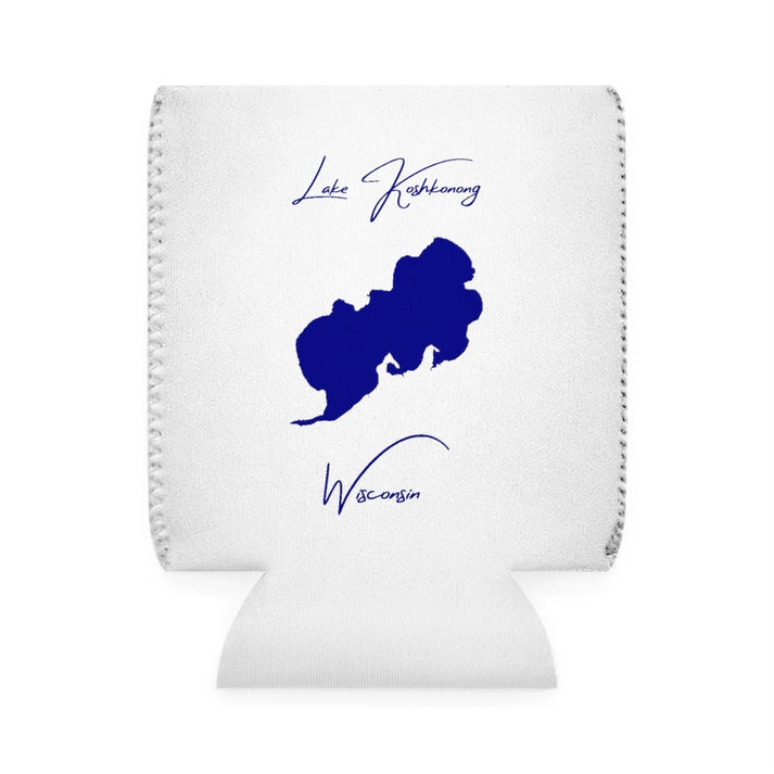 Wisconsin  Lake  Koshkonong  Can  Koozie  front  position  view  from  front-1  white.webp