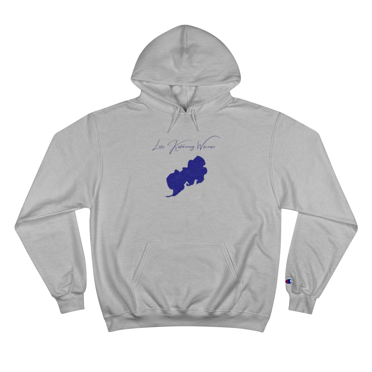 Wisconsin  Lake  Koshkonong  Hoodie  front  position  view  from  front  light  steel.webp