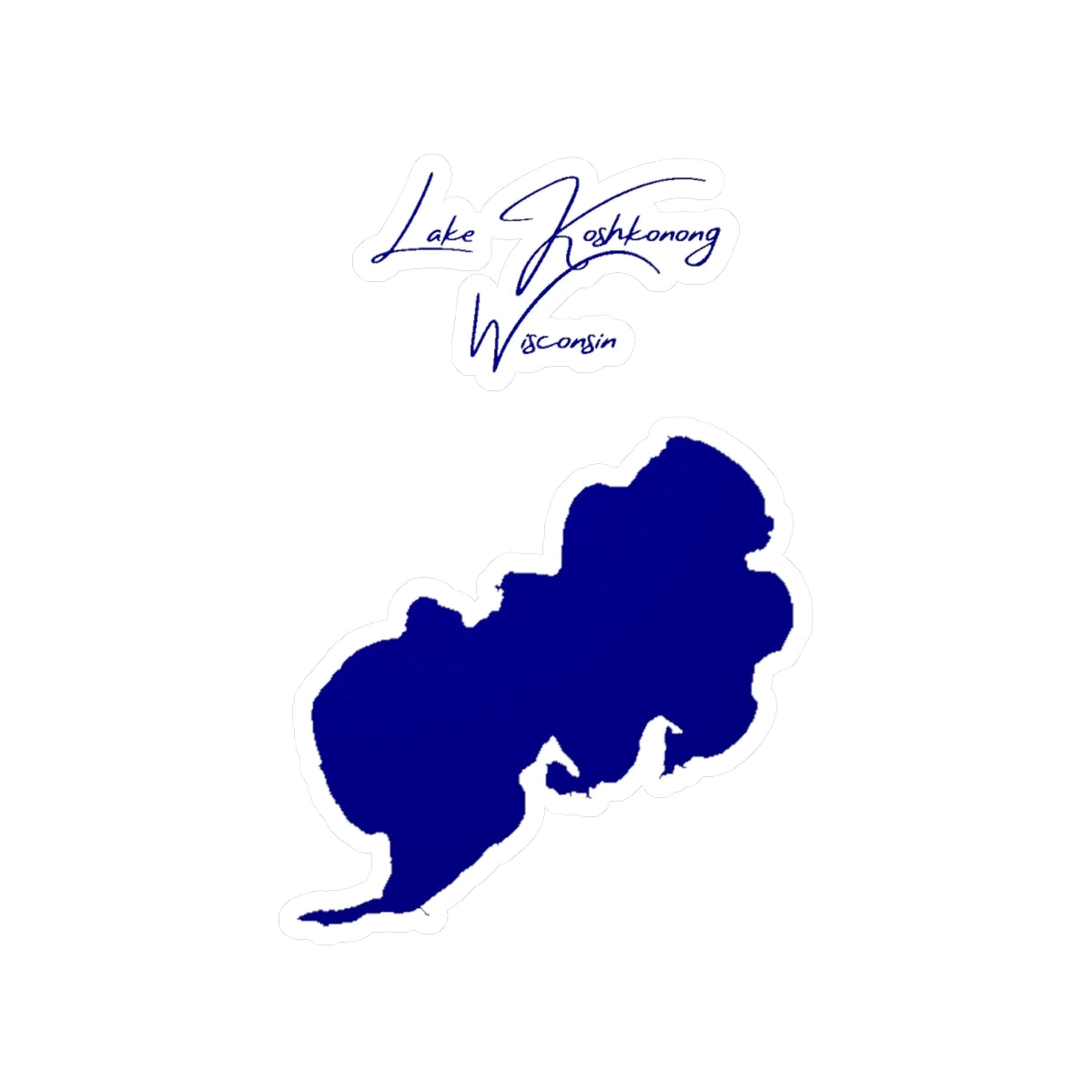 Wisconsin  Lake  Koshkonong  Vinyl  Decal  other  position  view  from  front  4  x  6.webp