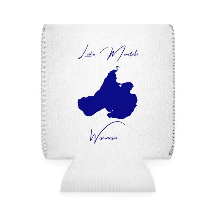 Wisconsin  Lake  Mendota  Can  Koozie  front  position  view  from  front-1  white.webp