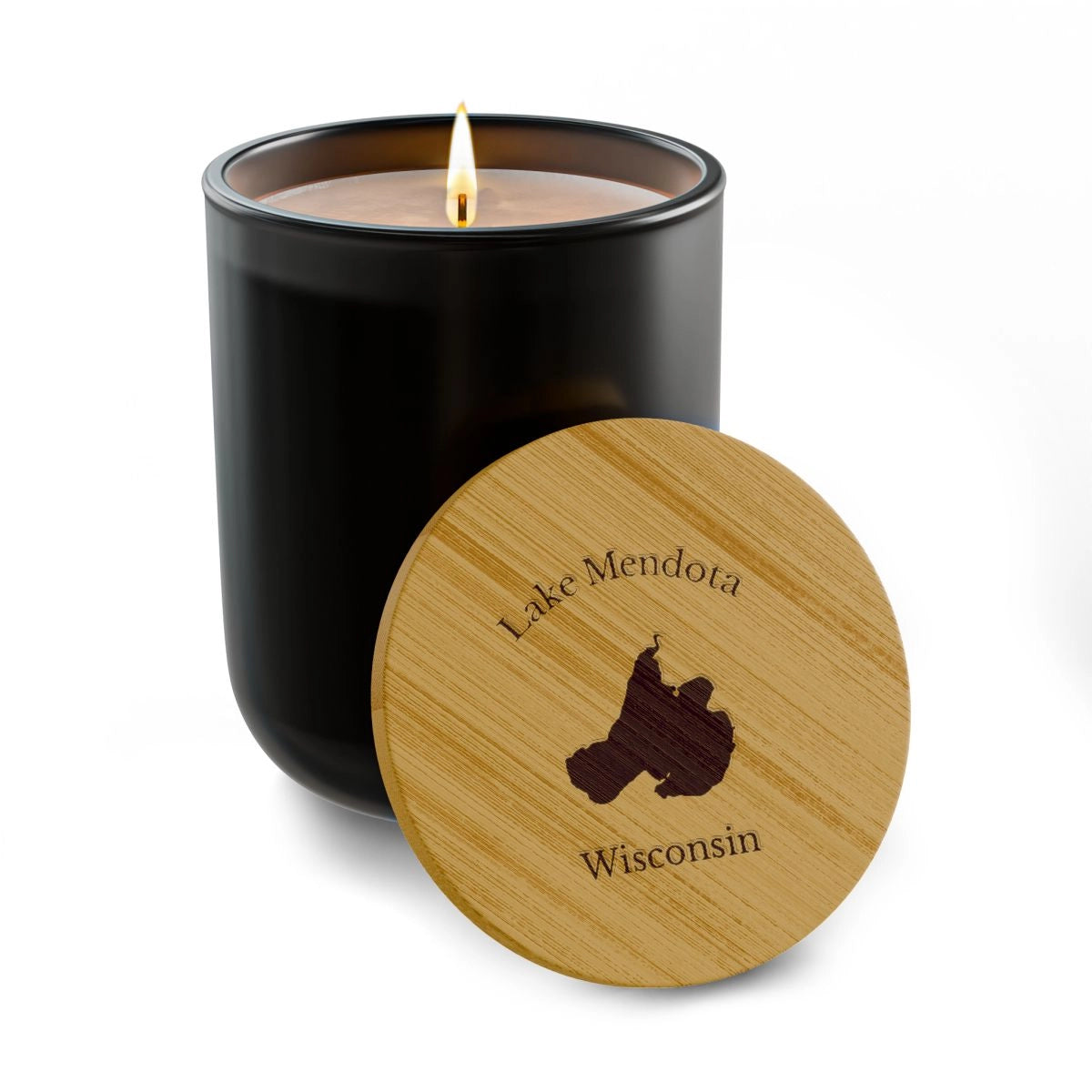 Wisconsin  Lake  Mendota  Engraved  Candle  other  position  view  from  front  true  noir  (matte).webp