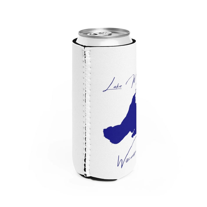 Wisconsin  Lake  Mendota  Slim  Can  Koozie  all  position  view  from  right  white.webp