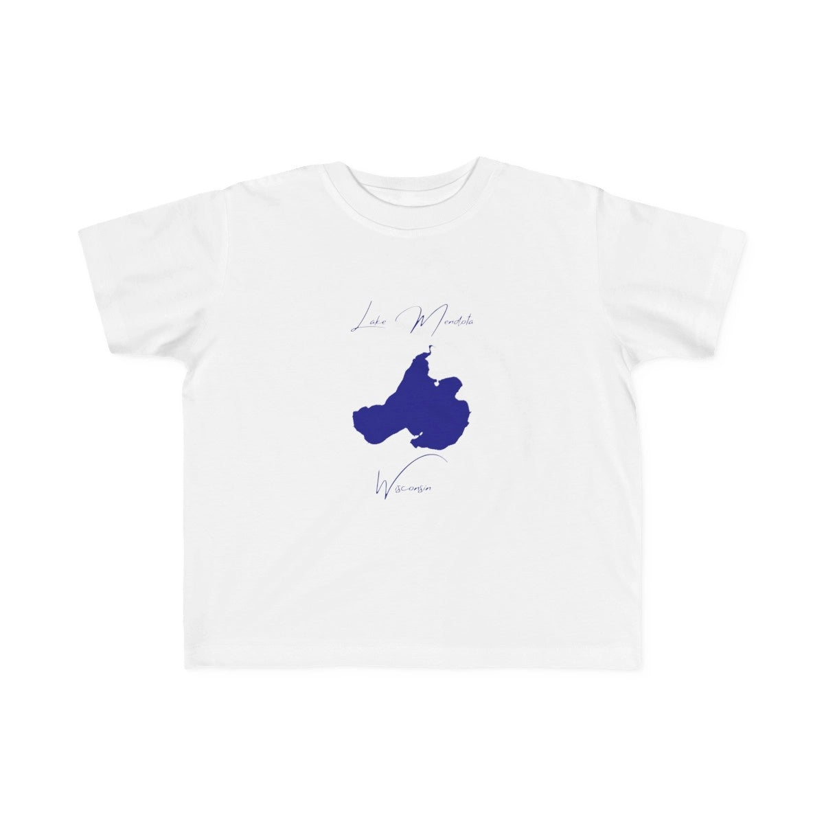 Wisconsin  Lake  Mendota  Toddler  T-shirt  front  position  view  from  front  white.webp