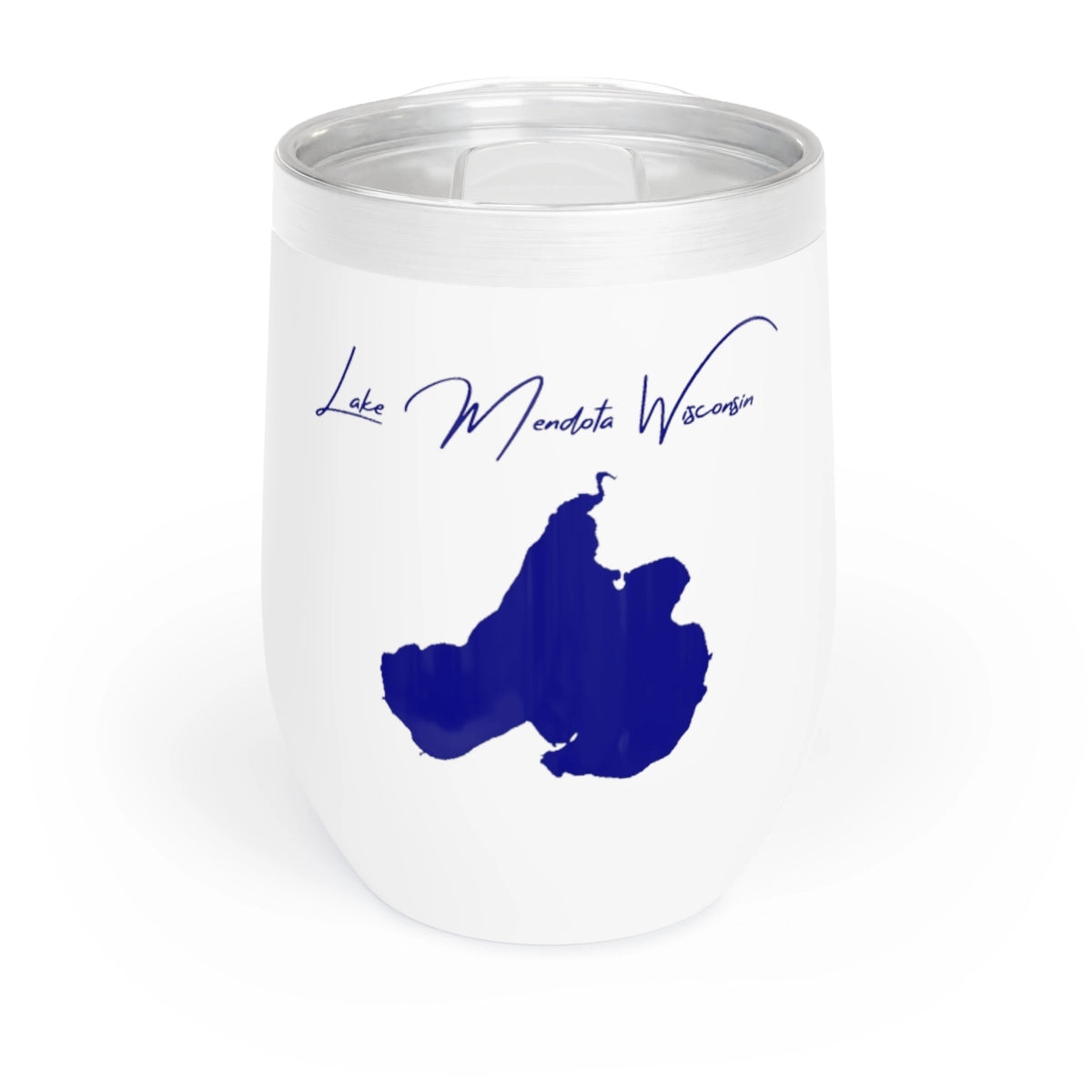 Wisconsin  Lake  Mendota  Wine  Tumbler  front  position  view  from  front  white.webp