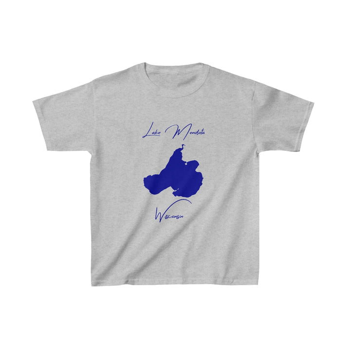 Wisconsin  Lake  Mendota  Youth  T-shirt  front  position  view  from  front  sport  grey.webp