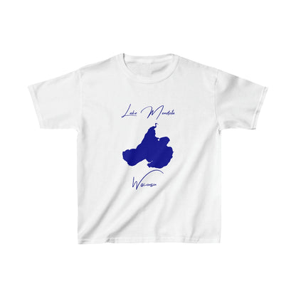 Wisconsin  Lake  Mendota  Youth  T-shirt  front  position  view  from  front  white.webp