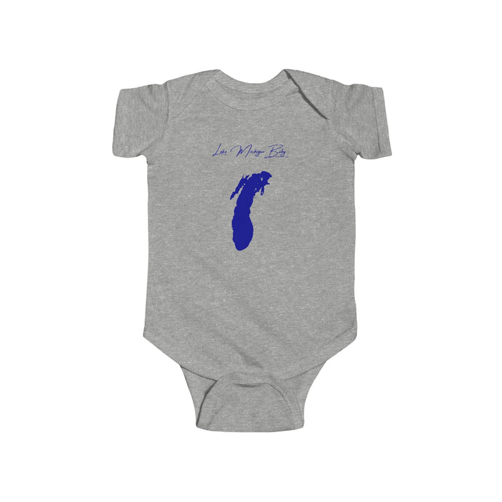 Wisconsin  Lake  Michigan  Onesie  front  position  view  from  front  heather.webp