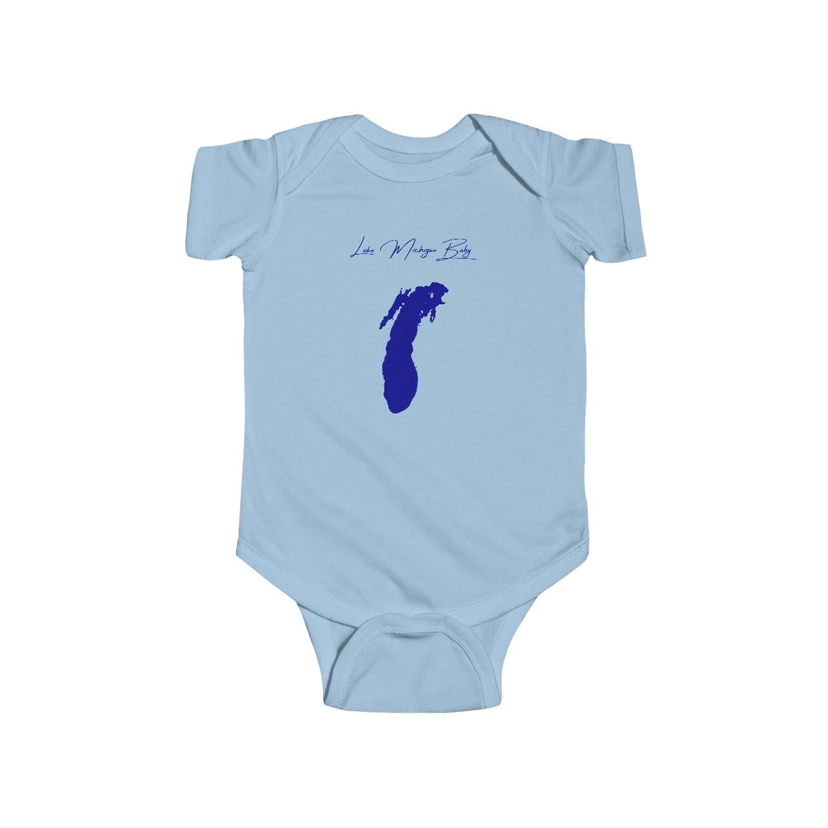 Wisconsin  Lake  Michigan  Onesie  front  position  view  from  front  light  blue.webp