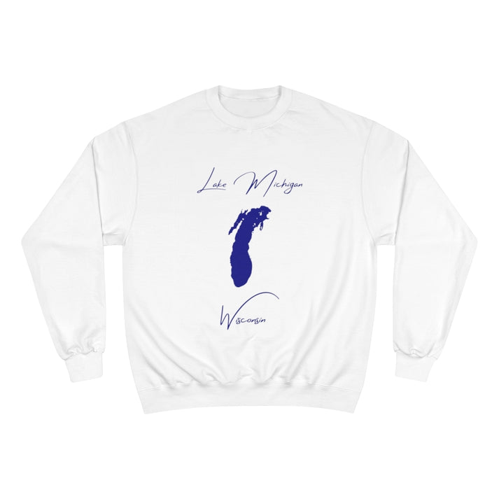 Wisconsin  Lake  Michigan  Sweatshirt  front  position  view  from  front  white.webp