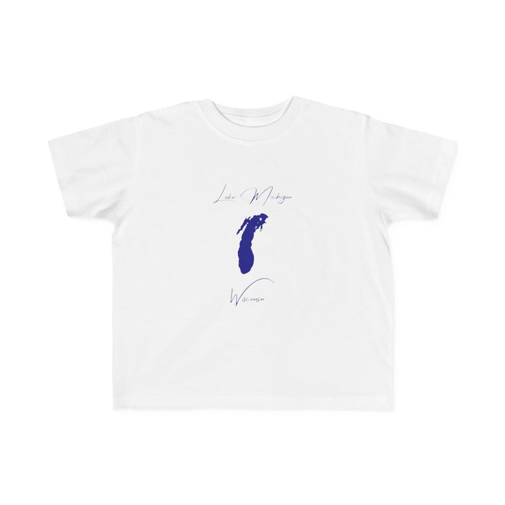Wisconsin  Lake  Michigan  Toddler  T-shirt  front  position  view  from  front  white.webp