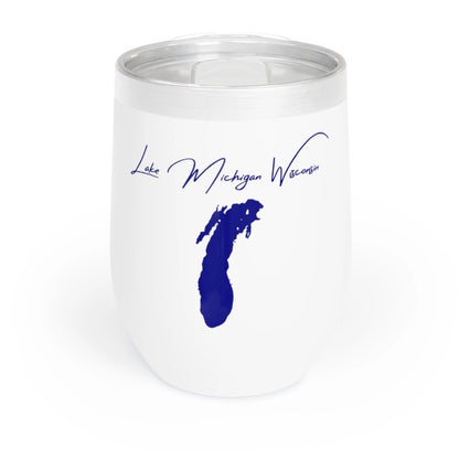 Wisconsin  Lake  Michigan  Wine  Tumbler  front  position  view  from  front  white.webp