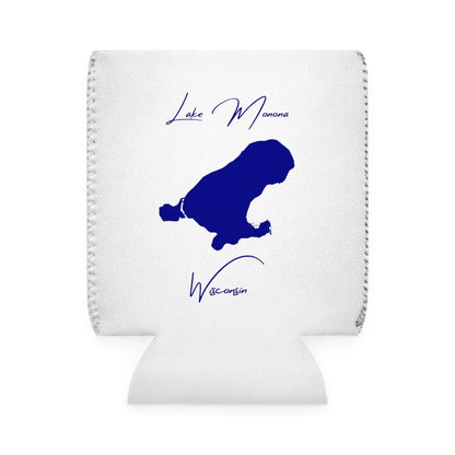 Wisconsin  Lake  Monona  Can  Koozie  front  position  view  from  front-1  white.webp