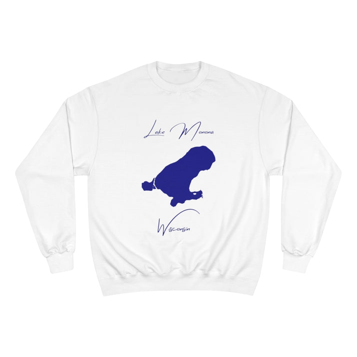 Wisconsin  Lake  Monona  Sweatshirt  front  position  view  from  front  white.webp
