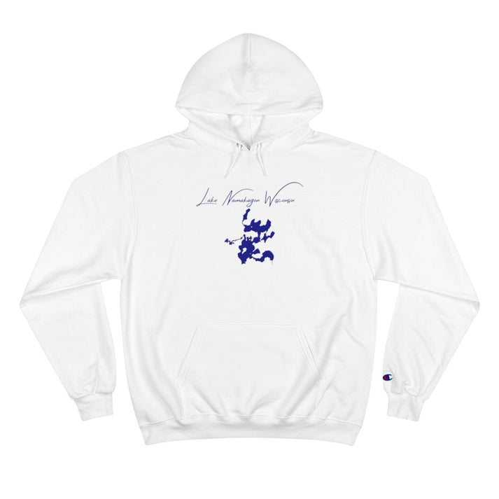 Wisconsin  Lake  Namakagon  Hoodie  front  position  view  from  front  white.webp
