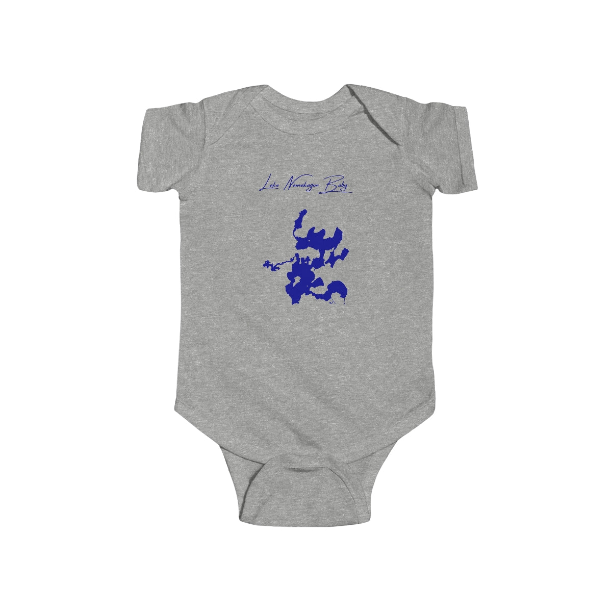 Wisconsin  Lake  Namakagon  Onesie  front  position  view  from  front  heather.webp