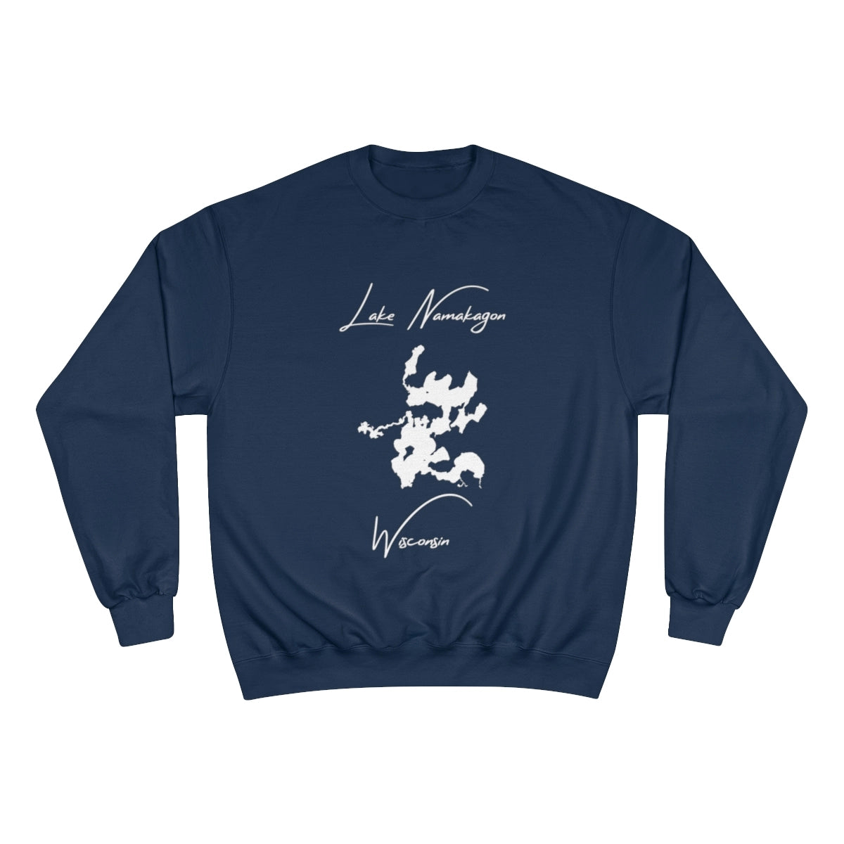 Wisconsin  Lake  Namakagon  Sweatshirt  front  position  view  from  front  navy.webp