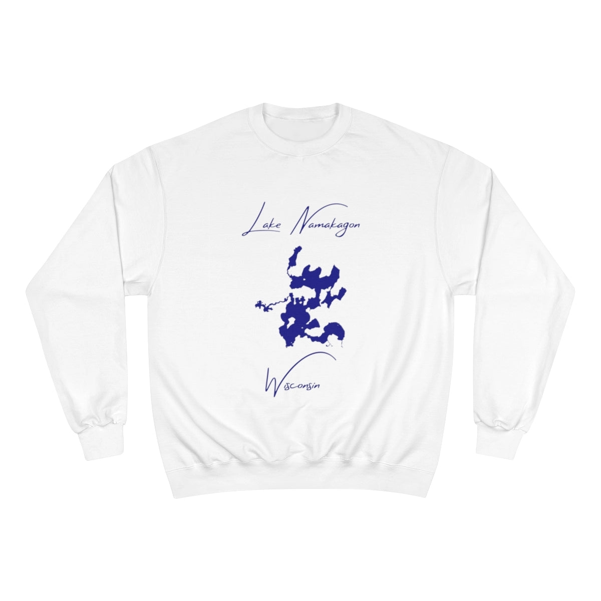 Wisconsin  Lake  Namakagon  Sweatshirt  front  position  view  from  front  white.webp