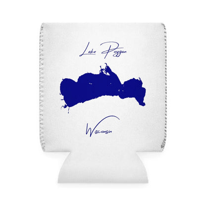 Wisconsin  Lake  Poygan  Can  Koozie  front  position  view  from  front-1  white.webp
