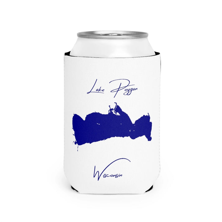 Wisconsin  Lake  Poygan  Can  Koozie  front  position  view  from  front-2  white.webp