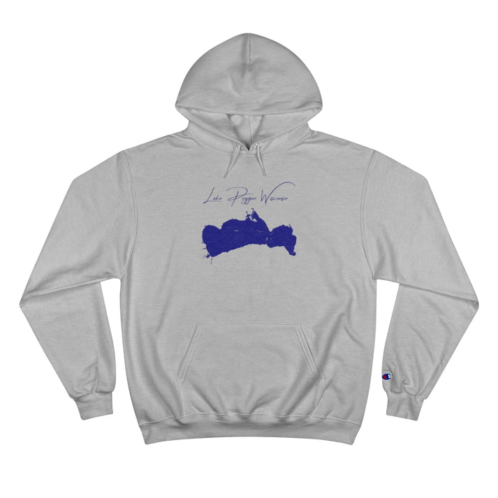 Wisconsin  Lake  Poygan  Hoodie  front  position  view  from  front  light  steel.webp
