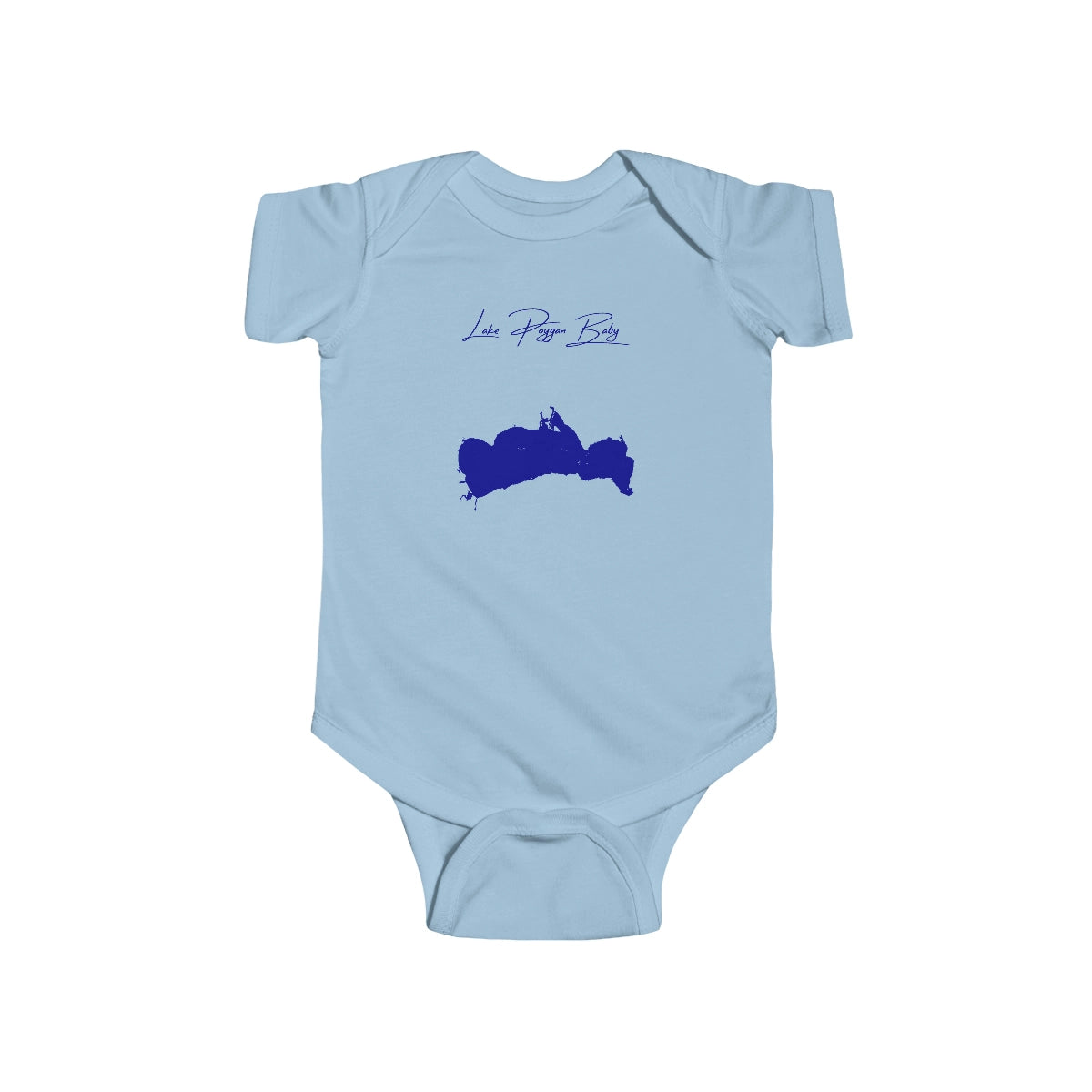Wisconsin  Lake  Poygan  Onesie  front  position  view  from  front  light  blue.webp