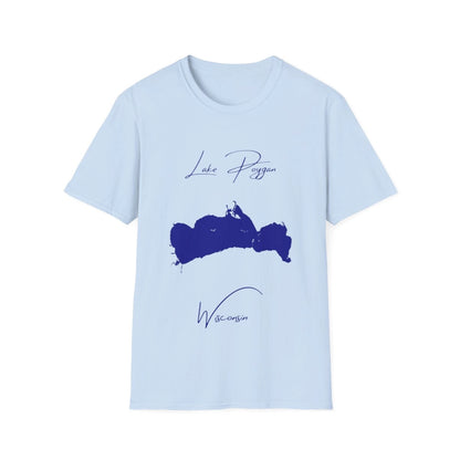 Wisconsin  Lake  Poygan  T-shirt  front  position  view  from  front  light  blue.webp
