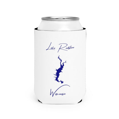 Wisconsin  Lake  Redstone  Can  Koozie  front  position  view  from  front-2  white.webp