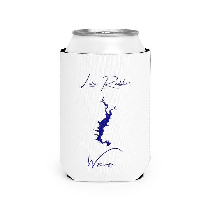 Wisconsin  Lake  Redstone  Can  Koozie  front  position  view  from  front-2  white.webp