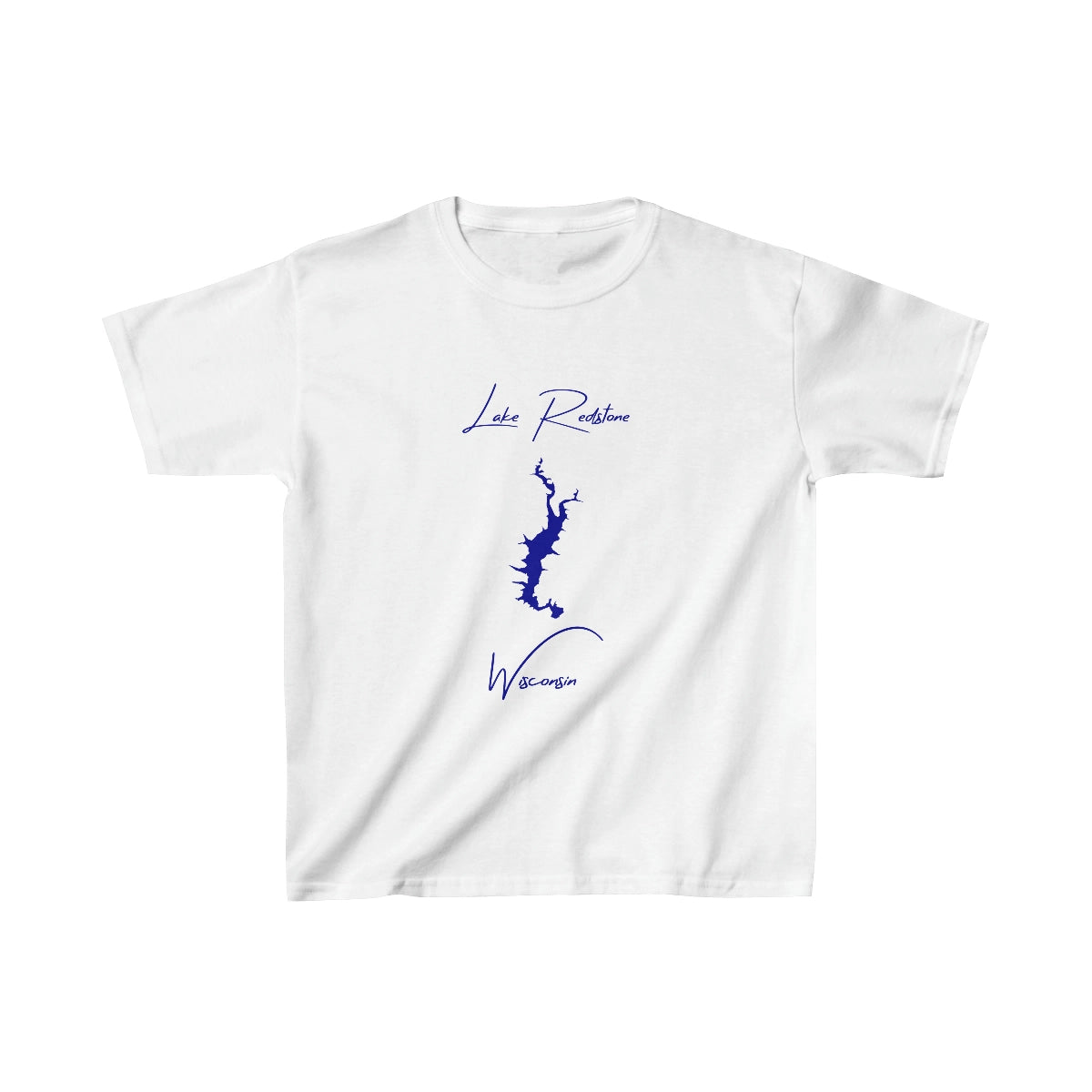Wisconsin  Lake  Redstone  Youth  T-shirt  front  position  view  from  front  white.webp