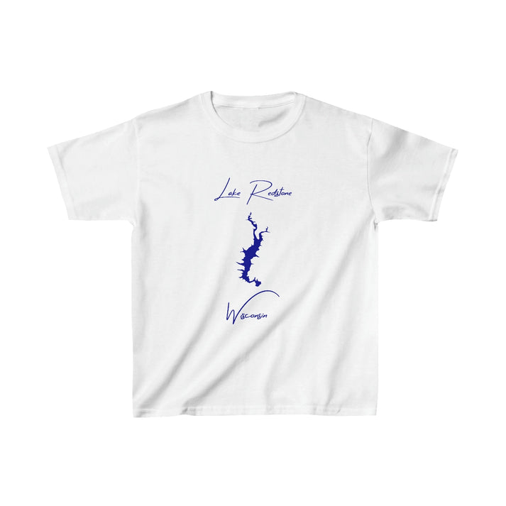Wisconsin  Lake  Redstone  Youth  T-shirt  front  position  view  from  front  white.webp
