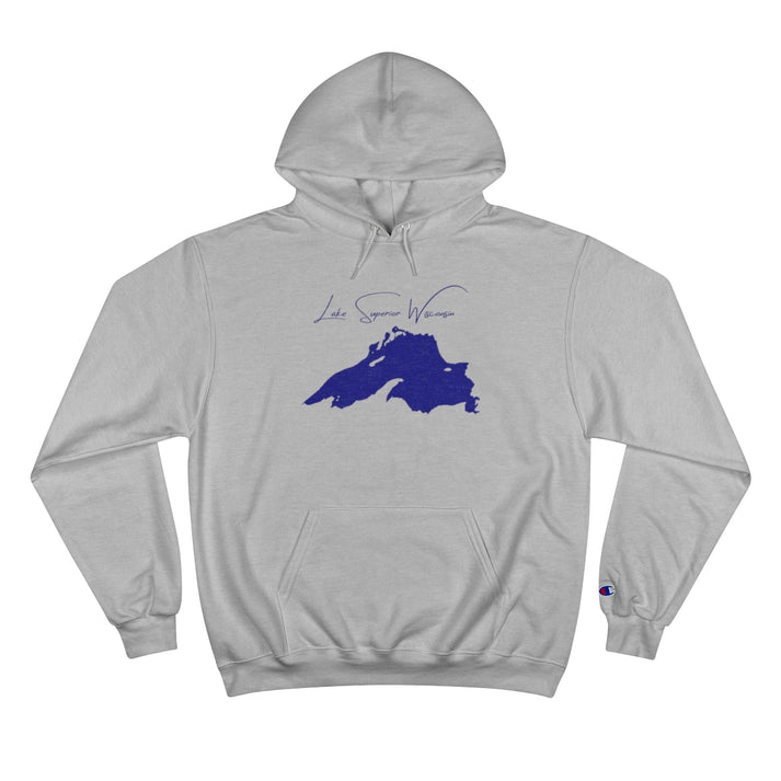 Wisconsin  Lake  Superior  Hoodie  front  position  view  from  front  light  steel.webp