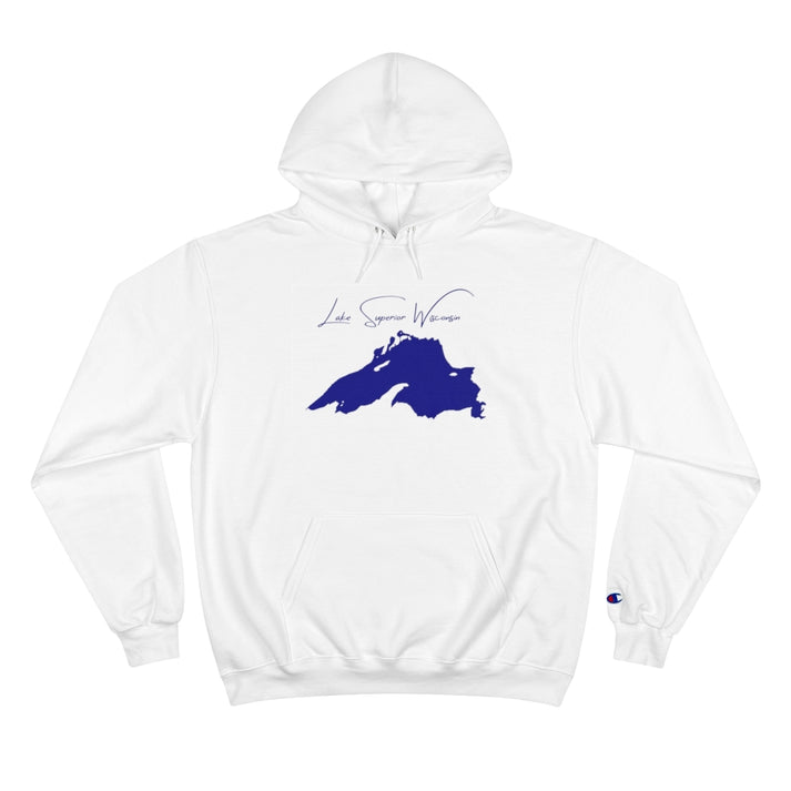 Wisconsin  Lake  Superior  Hoodie  front  position  view  from  front  white.webp