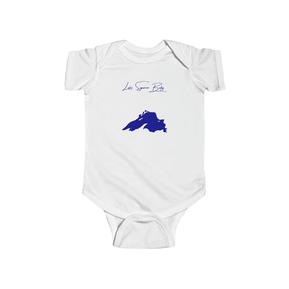 Wisconsin  Lake  Superior  Onesie  front  position  view  from  front  white.webp