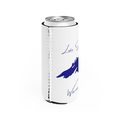 Wisconsin  Lake  Superior  Slim  Can  Koozie  all  position  view  from  right  white.webp