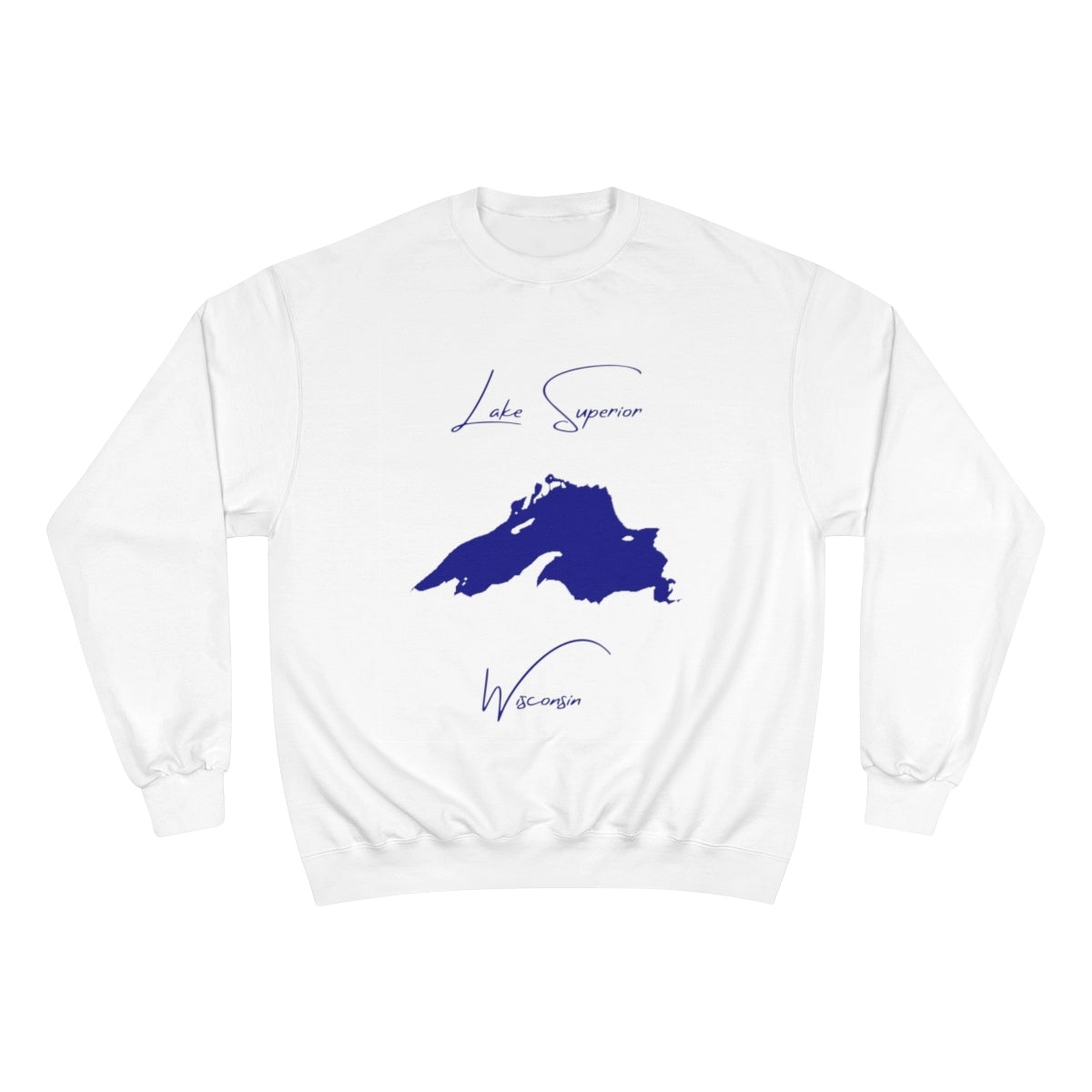 Wisconsin  Lake  Superior  Sweatshirt  front  position  view  from  front  white.webp
