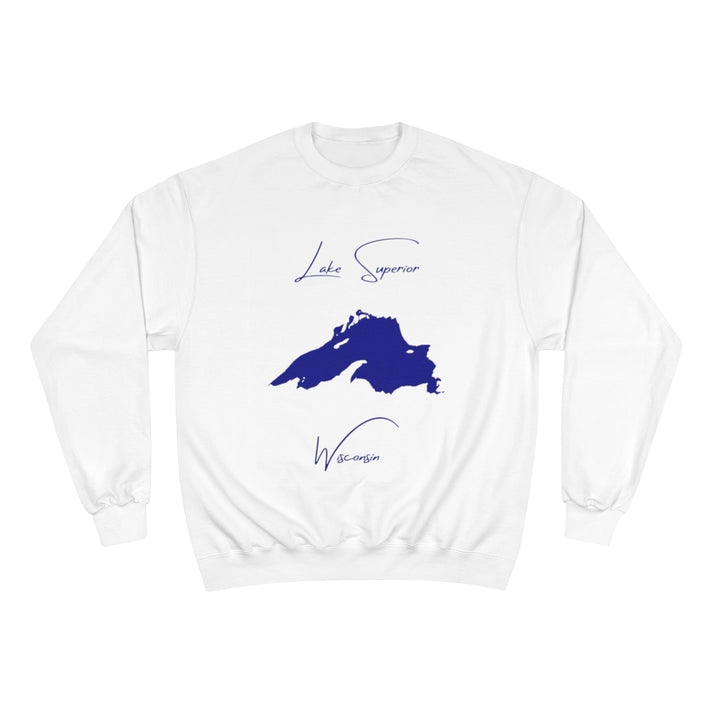 Wisconsin  Lake  Superior  Sweatshirt  front  position  view  from  front  white.webp