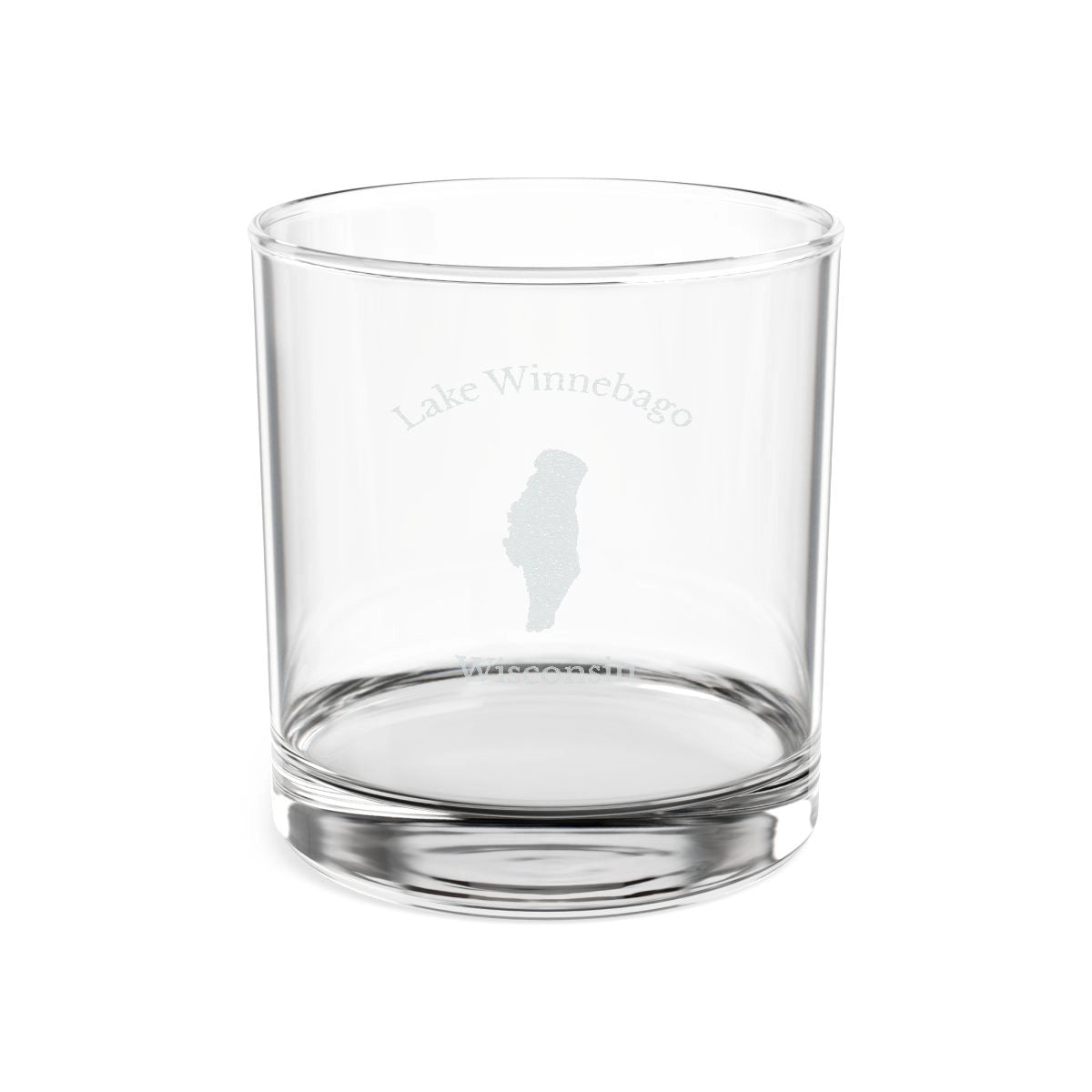 Wisconsin  Lake  Winnebago  Engraved  Whiskey  Glass  other  position  view  from  front  10.5oz.webp