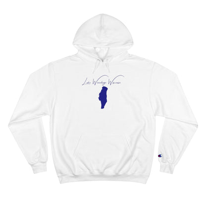 Wisconsin  Lake  Winnebago  Hoodie  front  position  view  from  front  white.webp