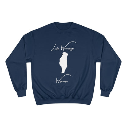 Wisconsin  Lake  Winnebago  Sweatshirt  front  position  view  from  front  navy.webp