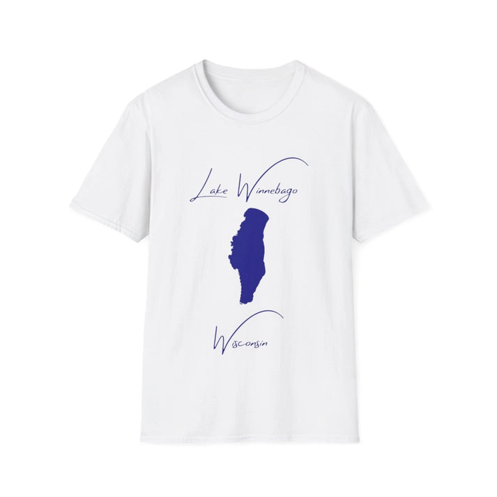 Wisconsin  Lake  Winnebago  T-shirt  front  position  view  from  front  white.webp