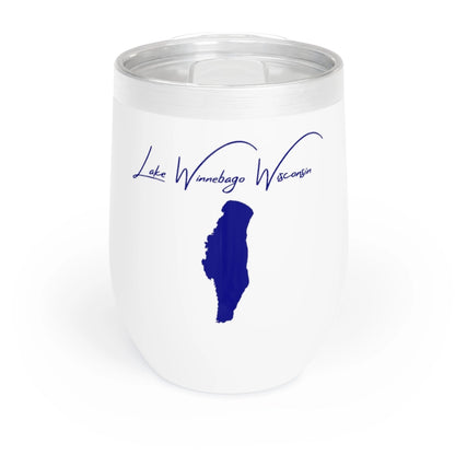 Wisconsin  Lake  Winnebago  Wine  Tumbler  front  position  view  from  front  white.webp