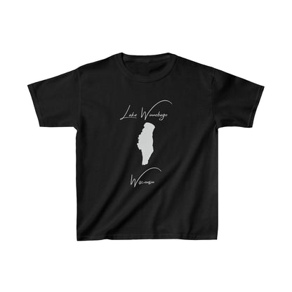 Wisconsin  Lake  Winnebago  Youth  T-shirt  front  position  view  from  front  black.webp