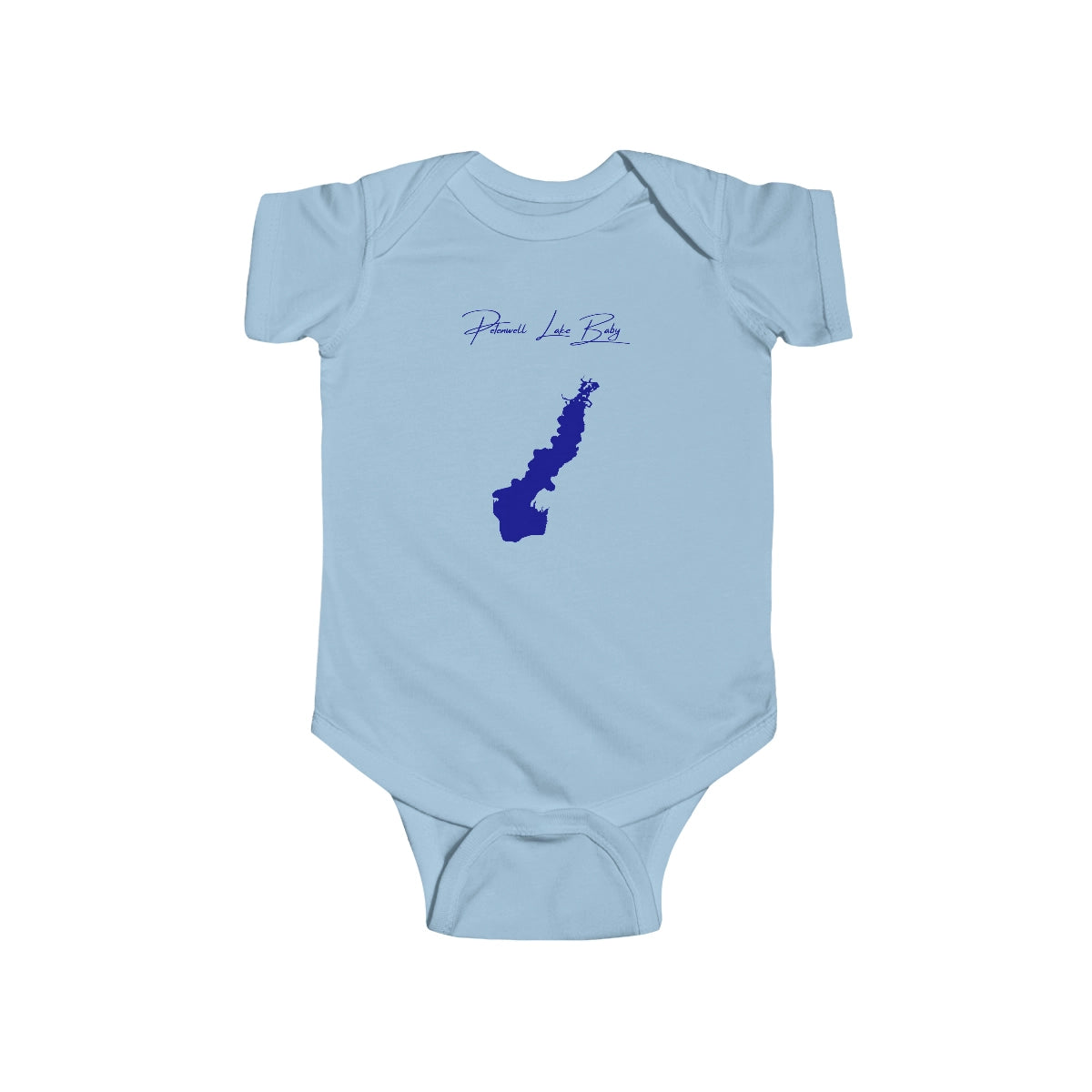 Wisconsin  Petenwell  Lake  Onesie  front  position  view  from  front  light  blue.webp